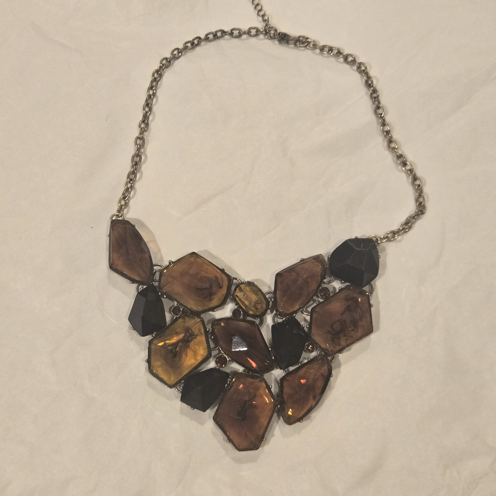 YOU & I Brown and Black Statement Necklace